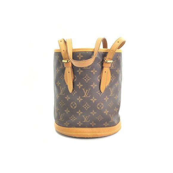 Louis Vuitton Petit Bucket Tote Bag Monogram Canvas Brown - Picture 3 of 6